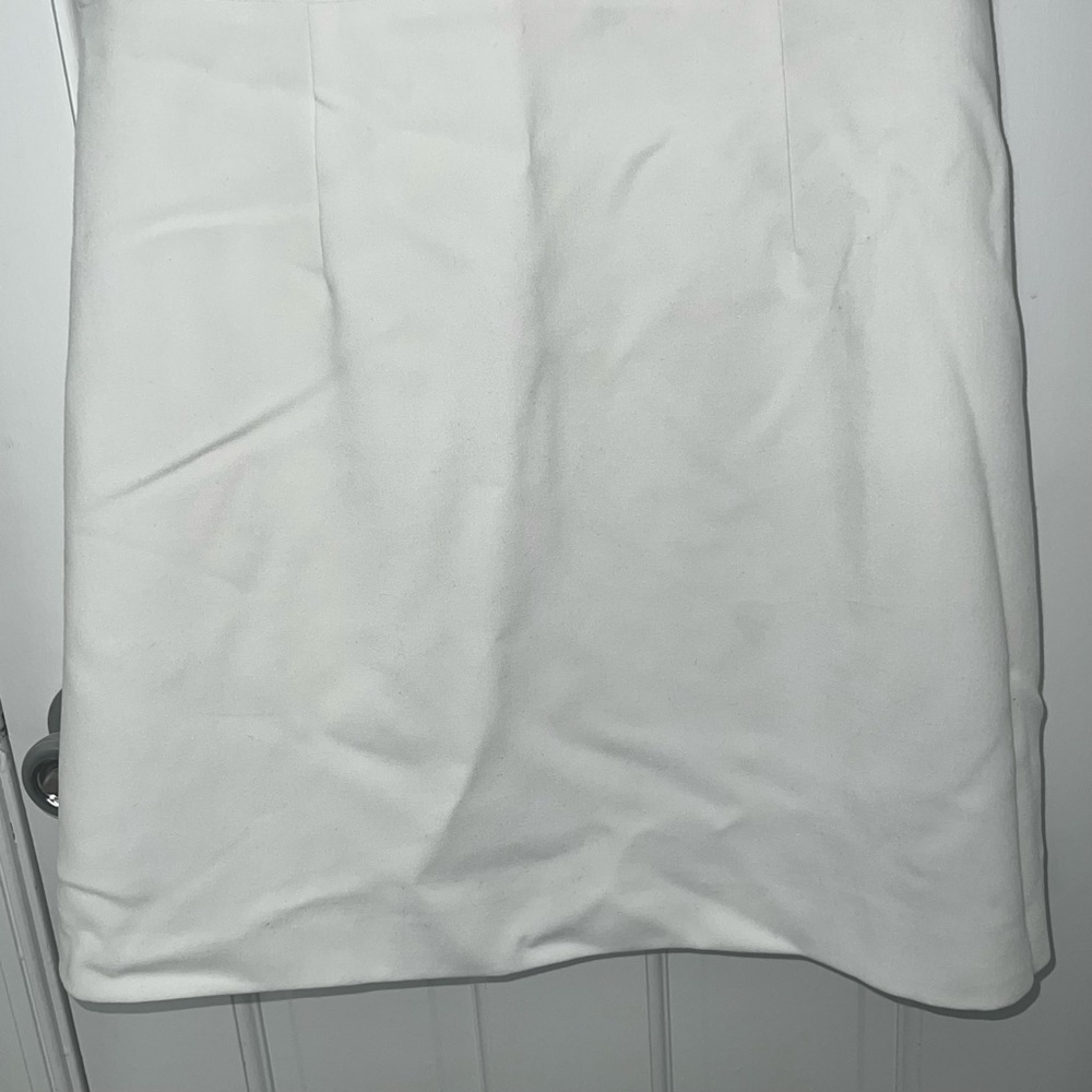 French Connection Whisper Ruffle Mini Dress white graduation dress vneck ruffles - Picture 11 of 16